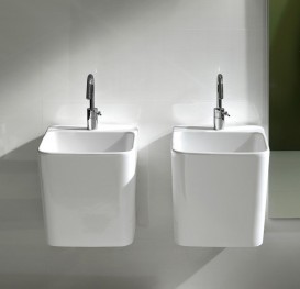 Раковина для ванної підвісна / накладна Hatria G-Full 40x48 см санфарфор білий YXJG01