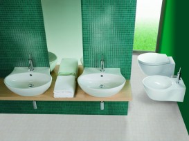 Раковина для ванної підвісна / накладна Hatria Nido 47x62 см санфарфор білий Y0R401