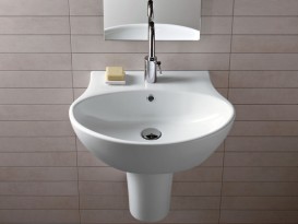 Раковина для ванної підвісна / накладна Hatria Nido 47x62 см санфарфор білий Y0R401