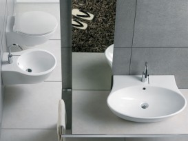 Раковина для ванної підвісна / накладна Hatria Nido 48x68 см санфарфор білий Y0QX01