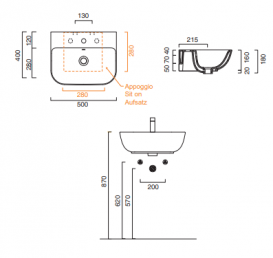 Раковина для ванной подвесная прямоугольная Catalano Sfera 50х40 керамика цвет белый 150BSF00
