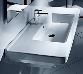 Раковина для ванної підвісна Roca Dama-n 100х46 з одним отвором під змішувач біла A327780000
