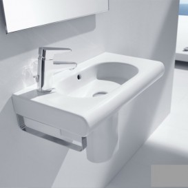 Раковина для ванної підвісна Roca Meridian 55х32 см з отвором під змішувач зліва кераміка біла A32724Z000