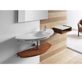 Раковина для ванной подвесная Roca Mohave 110х43 см с отверстием под смеситель керамика белая A32787900H