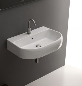 Раковина для ванной полукруглая Kerasan K09 подвесная/накладная 63х46 см белая 364601