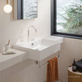Раковина для ванної полувстраіваемие Catalano New Zero 55х47 керамічна біла 1LS55ZP00