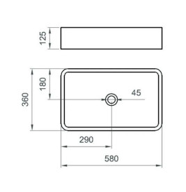 Раковина для ванної Ponsi Musa 58х36 см чорний матовий BLCERNMUSA0012
