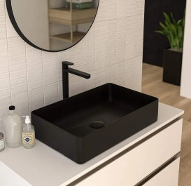 Раковина для ванної Ponsi Musa 58х36 см чорний матовий BLCERNMUSA0012