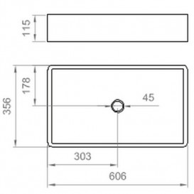 Раковина для ванної Ponsi Musa 60,6 х35,6 см кераміка глянсовий білий BLCERLMUSA0004