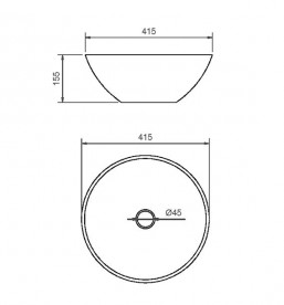 Раковина для ванной Ponsi Musa накладная Ø41,5 см керамика белый глянец BL CER L MUSA 0001