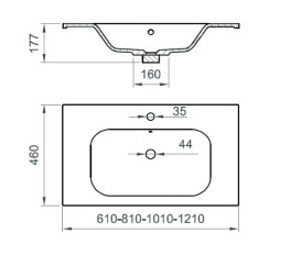 Раковина для ванной Ponsi Planet 101х46 см искусственный мрамор глянцевый белый BLMARLPLAN0002