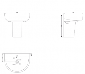 Раковина для ванной Primera Grand подвесная 60x45 санфаянс белый 8100022