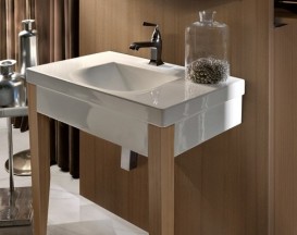 Раковина для ванной прямоугольная Kerasan Bentley 80х50 см белая 393001