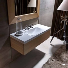 Раковина для ванной прямоугольная Kerasan Bentley для мебели 100х50 см белая 393701