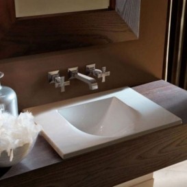 Раковина для ванної прямокутна Kerasan Bentley вбудована 55х36 см біла 394001