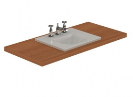 Раковина для ванної прямокутна Kerasan Bentley вбудована 55х47 см біла 394201