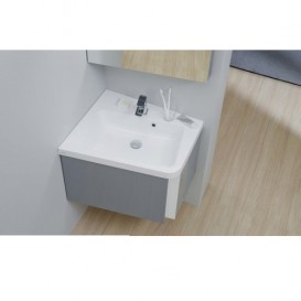 Раковина для ванної Ravak 10 ° 550 L з отвором штучний мармур біла XJIL1155000