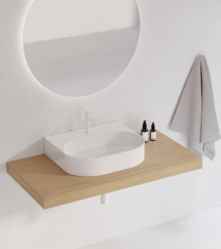 Раковина для ванної кімнати Ravak Ceramic Slim Wall O 55х45 см кераміка білий XJX01155004