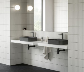 Раковина для ванной Ravak Ceramic Slim R 55х37 см керамика черный матовый XJX0D155001