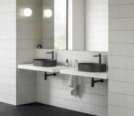 Раковина для ванной Ravak Ceramic Slim O 55х37 см керамика черный матовый XJX0D155000