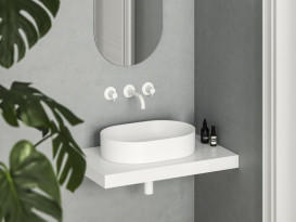 Раковина для ванної кімнати Ravak Ceramic Slim O 55х37 см кераміка матовий білий XJX0E155000