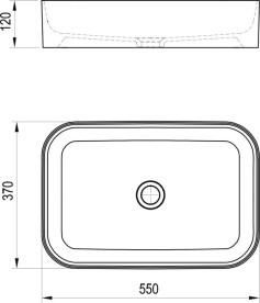 Раковина для ванної кімнати Ravak Ceramic Slim R 55х37 см кераміка матовий білий XJX0E155004