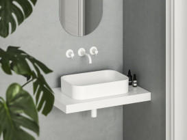 Раковина для ванної кімнати Ravak Ceramic Slim R 55х37 см кераміка матовий білий XJX0E155004