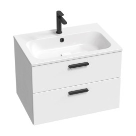 Раковина для ванной Ravak Chrome Slim 80х49 см литой мрамор белый XJG01180001