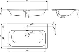 Раковина для ванной Ravak Chrome Slim 80,5х49 см керамика белый XJX01180002