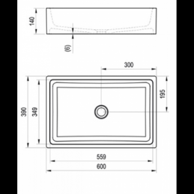 Раковина для ванної Ravak Formy 01 600 D без переливу штучний мармур біла XJL01260000