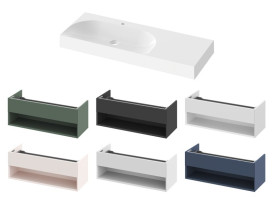 Раковина для ванной Ravak Lite 120х45 см R с отверстием литой мрамор белый XJXP1212000