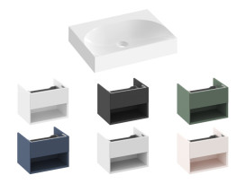 Раковина для ванной Ravak Lite 60х45 см литой мрамор белый XJX01360000