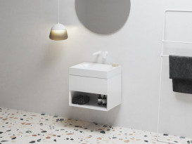 Раковина для ванной Ravak Lite 60х45 см литой мрамор белый XJX01360000