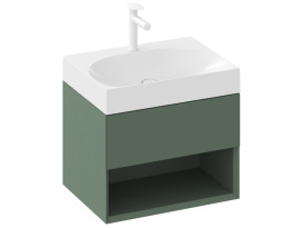 Раковина для ванной Ravak Lite 60х45 см с отверстием литой мрамор белый XJX01260004