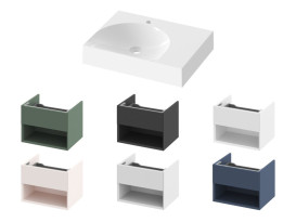 Раковина для ванной Ravak Lite 60х45 см R с отверстием литой мрамор белый XJXP1260000