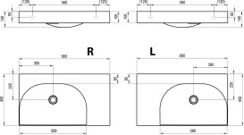 Раковина для ванной Ravak Lite 80х45 см R литой мрамор белый XJXP1380001