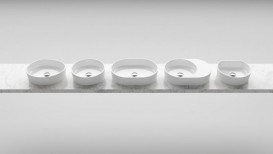 Раковина для ванної Ravak Moon 1C без переливу штучний мармур біла XJN01300001