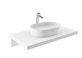 Раковина для ванної Ravak Moon 2 без переливу штучний мармур біла XJN01300002