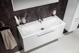 Раковина для ванної Ravak Ring 800 з отвором штучний мармур біла XJK01180000