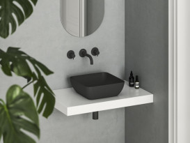 Раковина для ванной Ravak Uni 38 S Slim 38х38 см керамика черный матовый XJX0D138000