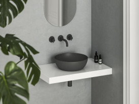 Раковина для ванной Ravak Uni 40 B Slim ⌀40 см керамика антрацит XJX03140000