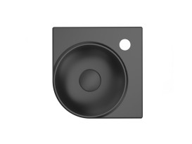 Раковина для ванной Ravak Yard 280 C  28х28 см угловая керамика черный матовый XJX0D228000