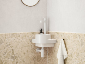 Раковина для ванной Ravak Yard 280 C 28х28 см угловая керамика белый матовый XJX0E228001