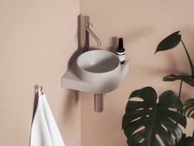 Раковина для ванної Ravak Yard 280 C 28х28 см кутова кераміка димчасто-сірий XJX0O228000