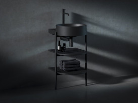 Раковина для ванної кімнати Ravak Yard 400 40,5х50 см кераміка чорний матовий XJX0D240002