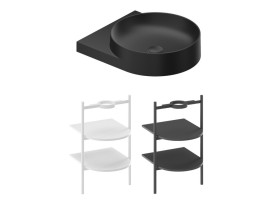 Раковина для ванной Ravak Yard 400 40,5х50 см керамика черный матовый XJX0D040000