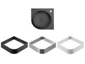 Раковина для ванной Ravak Yard 450 C 45х45 см угловая керамика черный матовый XJX0D245000