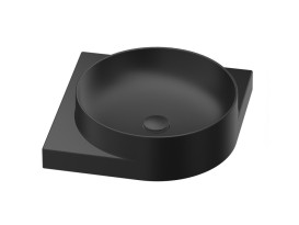 Раковина для ванной Ravak Yard 450 C 45х45 см угловая керамика черный матовый XJX0D245000