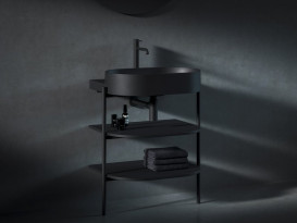 Раковина для ванної Ravak Yard 600 60,5х50 см кераміка чорний матовий XJX0D260002