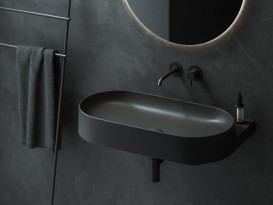 Раковина для ванної кімнати Ravak Yard 800 80,5х50 см кераміка чорний матовий XJX0D080000